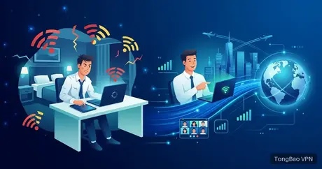 出差酒店 Wi-Fi 总卡顿、视频会议突然掉线？商务差旅跨境网络稳定接入指南